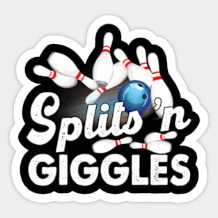 Splits N Giggles Bowling Team Bowler Sports Player Sticker